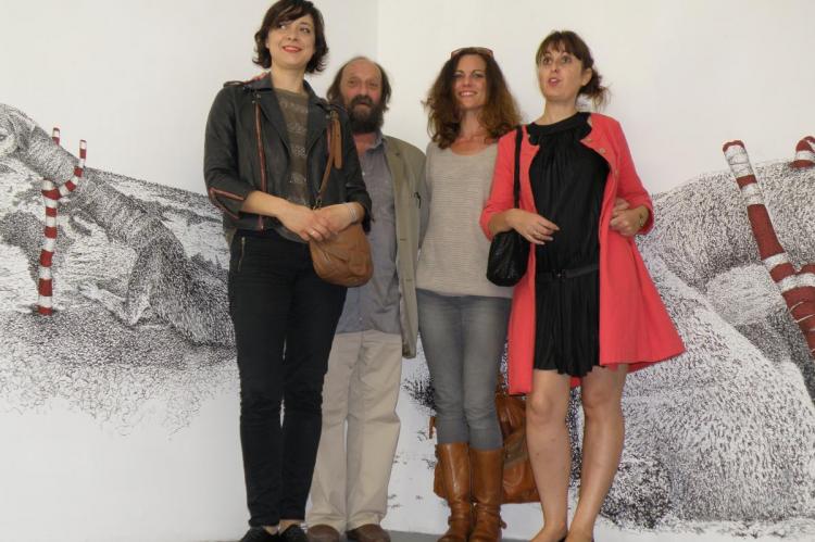 Michel Barjol entouré se Claire Dantzer, Lidie Marchi et Julie Perrin