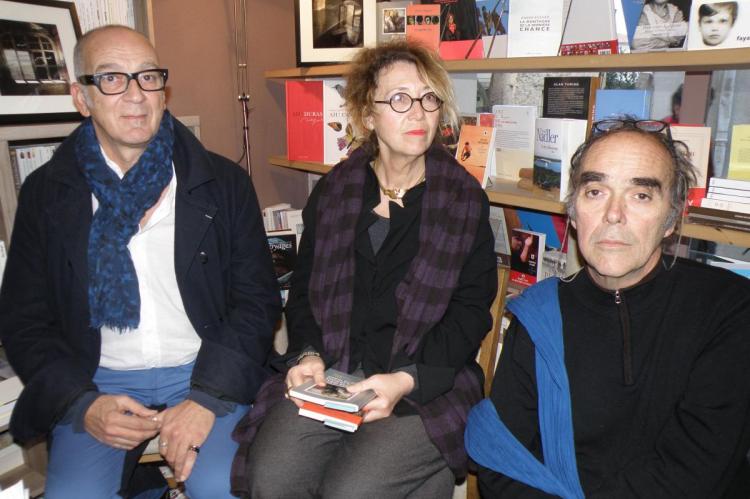 de G à D : Thierry Magnier, Jeanne Benameur, Francis Jolly