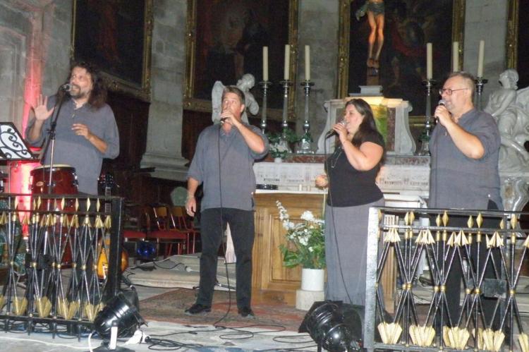 de G à D : Pierre Alméras, Claude Néri, Cécile Alméras et Laurent Silvert