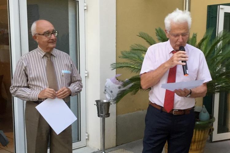 Philippe Muro, nouveau président, et Bernard Lemoine, qu'il remplace