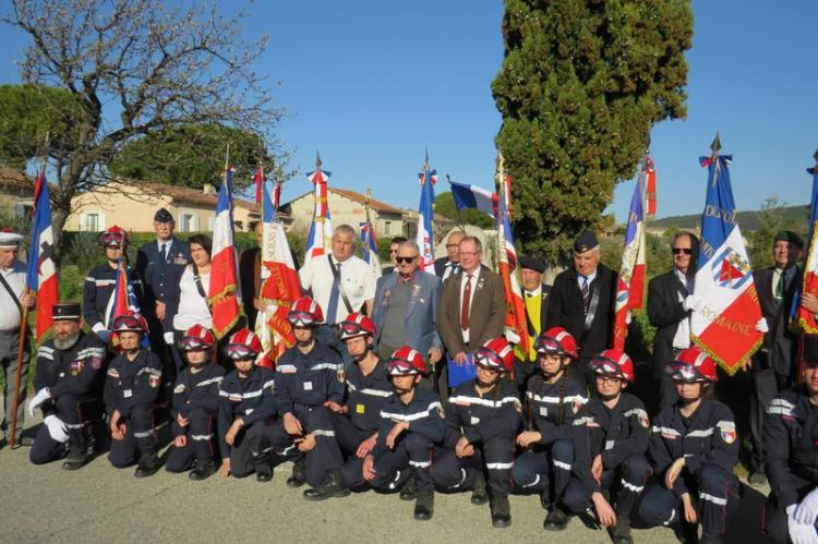 Les jeunes Sapeurs-Pompiers à la commémoration de la Siante-Croix en 2019