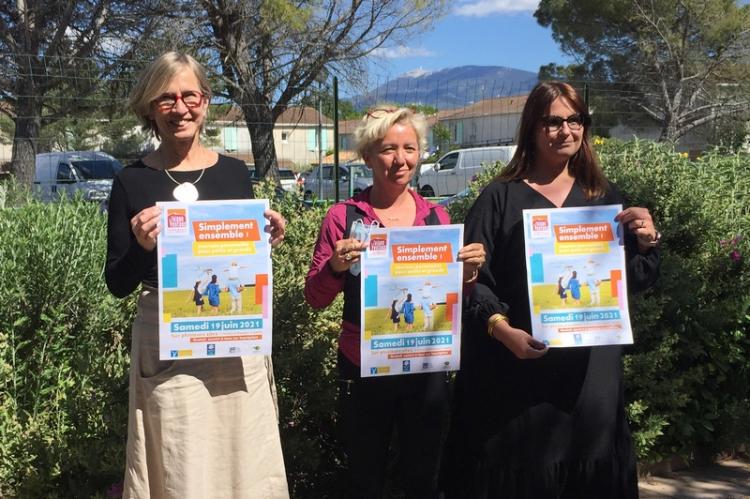 Chantal Fritsch, Sylvie Weber Giner et Cathy Allemand organisent la journée du 19 juin