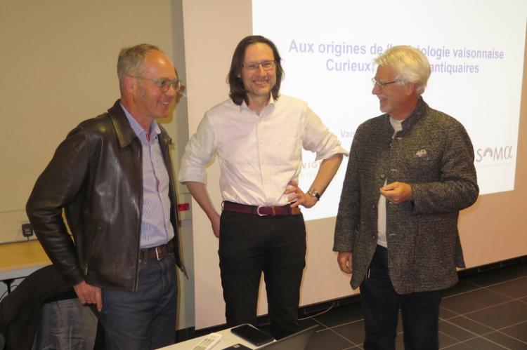 Jean-Marc Mignon, Benoit Rossignol et Antoine Abou, président de l'Université pour Tous