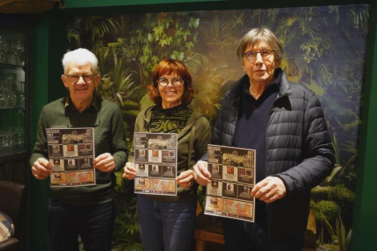 Les responsables de l’AECM : Patrick Neyrat, président, Françoise Bellet, membre du conseil d’administration, Daniel Manucci, vice président.