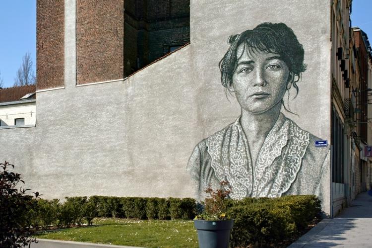 L'entrée du square Camille Claudel, à Roubaix