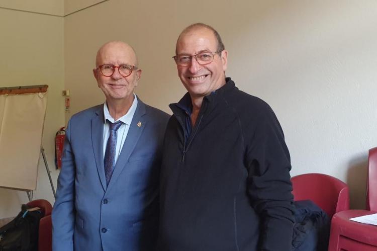 de G à D : le sénateur L Stanzione et le maire A. Brémond