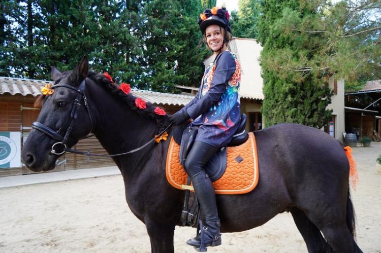  Anne Sophie Blanc avec son cheval Bandit a participé à deux épreuves, Club 1 libre et Club 2 libre.