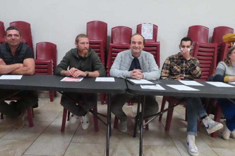 De G à D : B. Aubery, V. Moschberger, C. Hem, F. Bernard, M. Allemand,