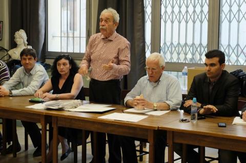 Pierre Meffre, Conseiller Régioanl, Nelly Brunetti, Georges Boulard, Jean-Noël Meville Blanche, trésorier, Jean-François Périlhou, maire 