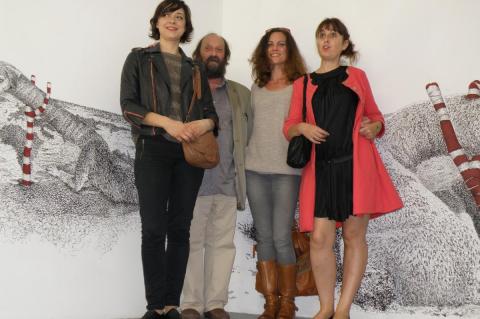 Michel Barjol entouré se Claire Dantzer, Lidie Marchi et Julie Perrin