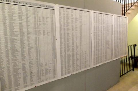 La liste des "Morts pour la France" du canton