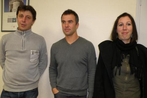 de G à D : Vincent BLOUVAC, Florian CONIL et Céline TRENTIN