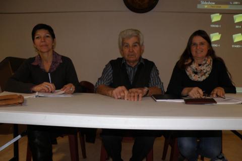 de G à D : Corinne Guiméty, Michel Tromel, Hélène Allemand