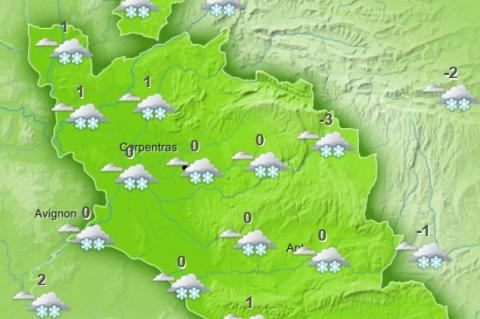 Ecran Météo-France nuit de mardi à mercredi