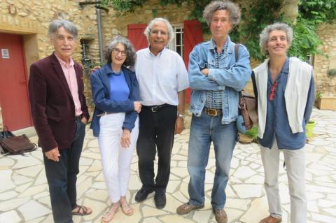 De G à D : Joël-Claude Meffre, Gabrielle Althen, Salah Al Hamdani, Guilhem Fabre et Luc Rouault