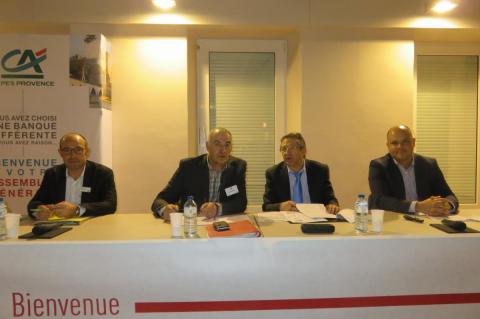 de G à D : R. Mora, R. Bernard, E. Célérier, D. Jaussaud