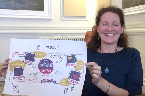 Florence Chauvin, à l’initiative du collectif « Merci aux soignants »