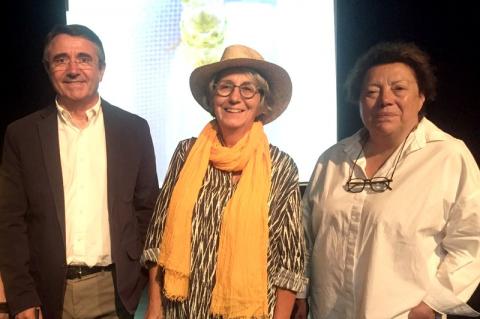 Bernard Mondon, Myriam di Lorenzo et Catherine Quévremont, présidente de l’association « les mots des livres »