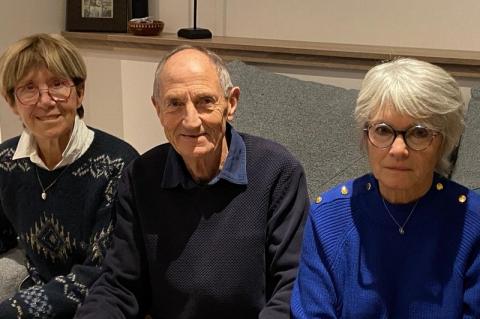 Martine Delacourt, trésorière, Francis Desplobain , président et Françoise Arnaud, secrétaire de l’association 