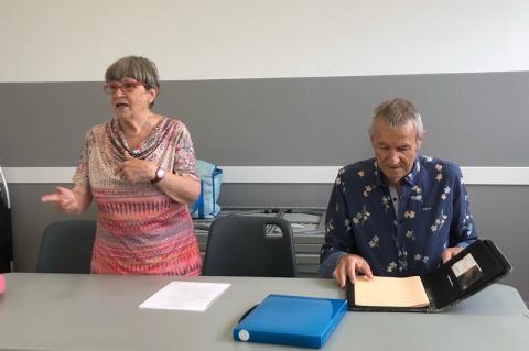 Annie Blazy et le trésorier Richard Sauvage