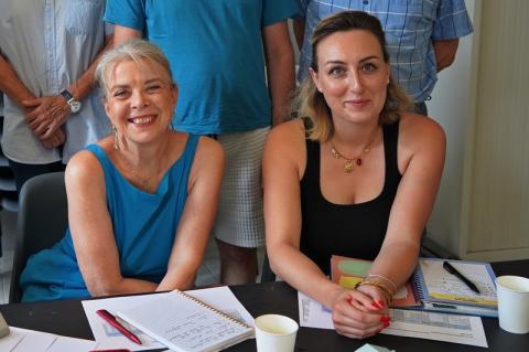 de gauche à droite, Cordelia Palm, la présidente, et Aurélie Jarjaye, la vice-présidente des Amis de la musique.