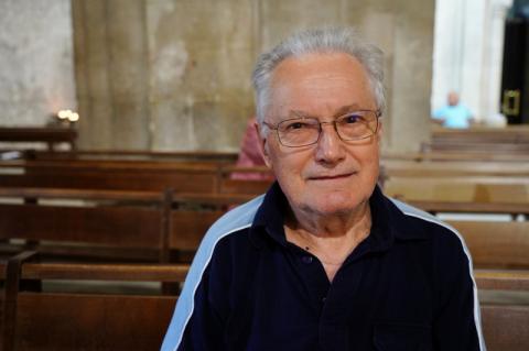 Jean Deloye dans la cathédrale Notre-Dame de Nazareth