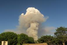 Le panache de fumée vu de Vaison