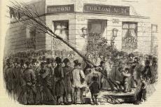 Destruction des arbres de la liberté par Henri Valentin, 1850.