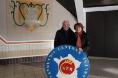 Raymond Bertoncello doyen de l'association et son épouse