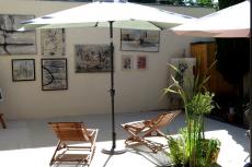 Le patio du 45 avenue Jules Ferry accueille des peintures