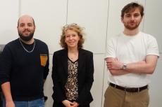 De gauche à droite : Jérémy Taulier, archéologue du Département, Catherine Dupuy-Michel, responsable du service du Patrimoine de Vaison-la-Romaine et Cyril Robequin, chargé du patrimoine bâti historique à la mairie de Vaison-la-Romaine.