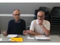 Francis Desplobains, président et Jean Philippe Neveu, trésorier de l’association « relais Vaison opération Orange » lors de la dernière assemblée générale.