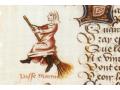 Première représentation du vol d'une sorcière sur un balai, dans Le Champion des dames, Martin Le Franc, 1451
