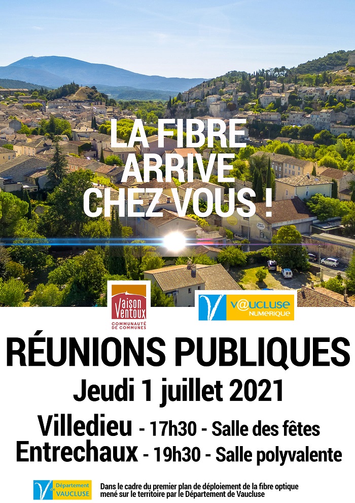 Réunion fibre Villedieu-Entrechaux