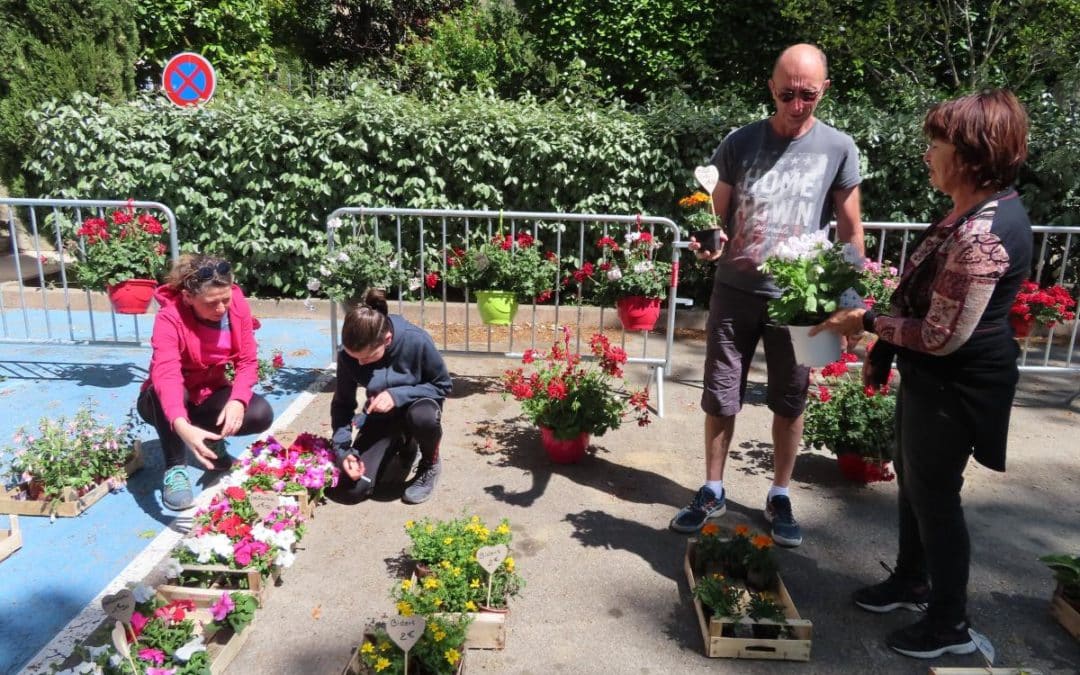 UN MARCHÉ AUX FLEURS BIEN COLORÉ