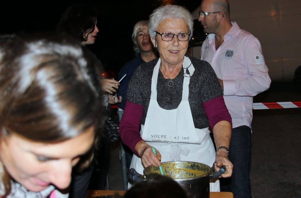 JACQUELINE GRIGIS ELUE AVEC SA SOUPE DE COURGE A L&rsquo;AGNEAU