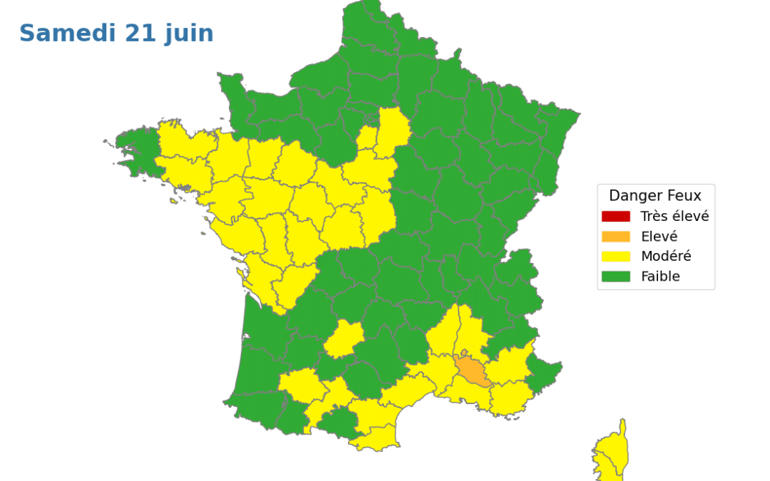 RISQUE ÉLEVÉ DE FEUX DE FORÊT