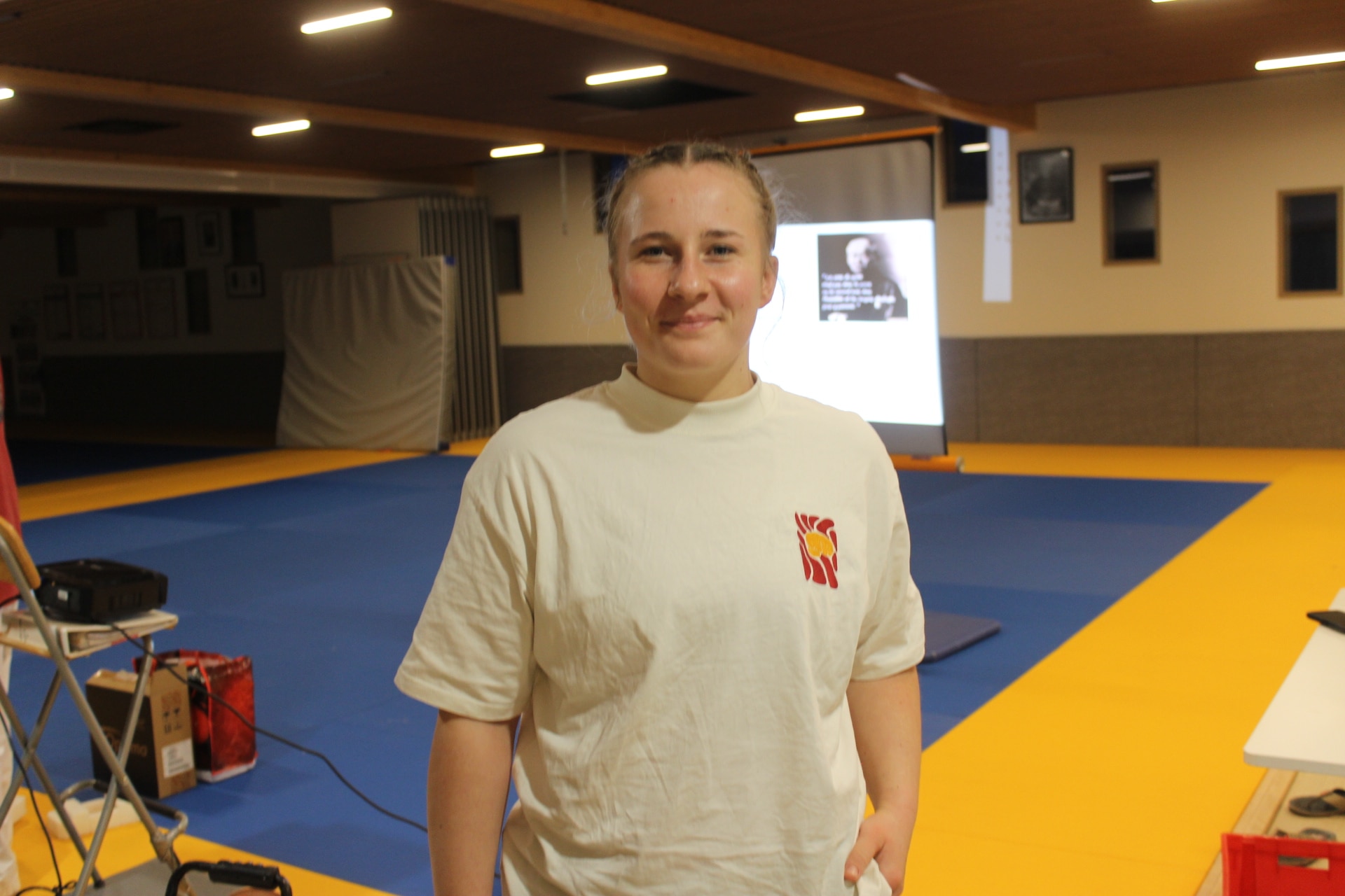 Noéline Geyer encadre les cours de baby judo