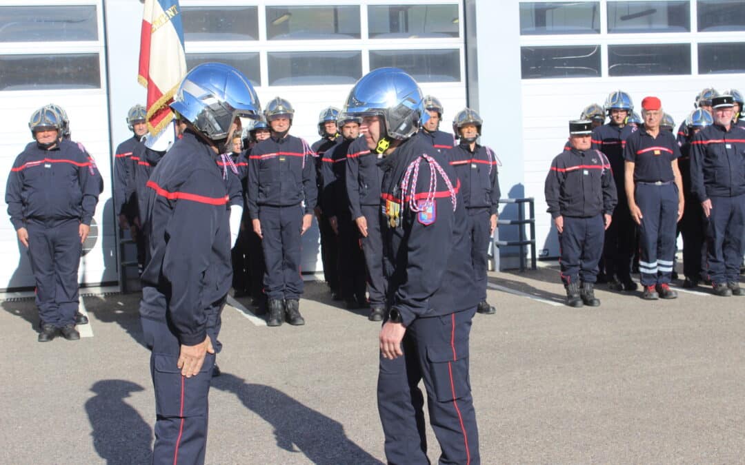 Passation de commandement chez les sapeurs-pompiers