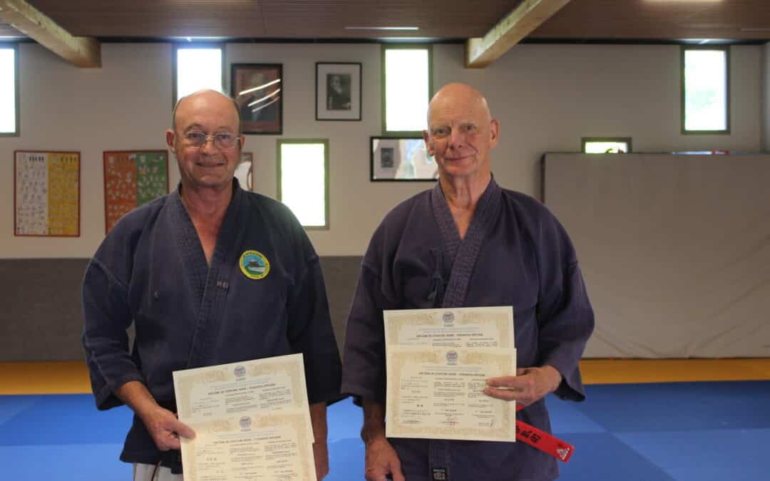 Deux nouvelles ceintures noires 5ème dan à l&rsquo;Aïkido club de la Rivière