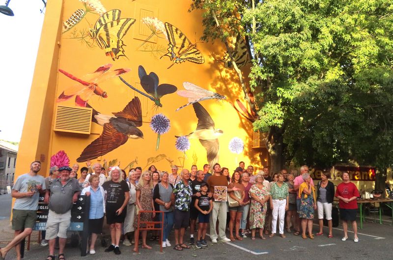 Inauguration de la fresque place de l’église